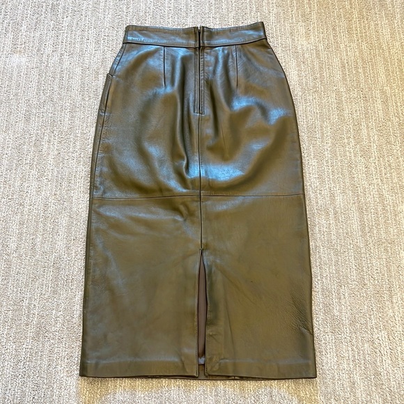 Vintage Lamb Leather Evan Davies Pencil Skirt - Picture 2 of 12